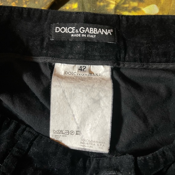 Dolce & Gabbana Velvet Slacks, Size 42 IT,
Black, Preowned - Picture 3 of 4